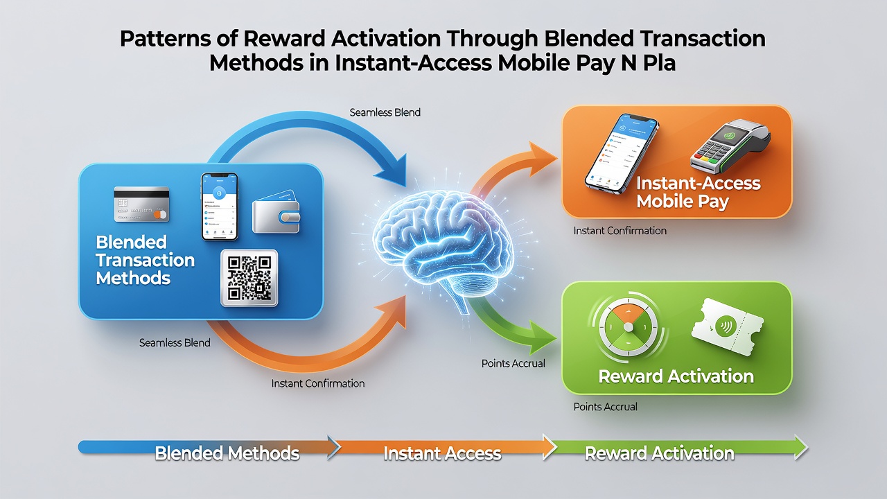 Diagram showing activation timelines for rewards when users blend payment methods in instant-access mobile setups
