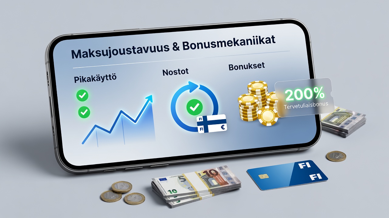 Mobile interface illustrating bonus tracking and withdrawal confirmation in a Finnish casino app