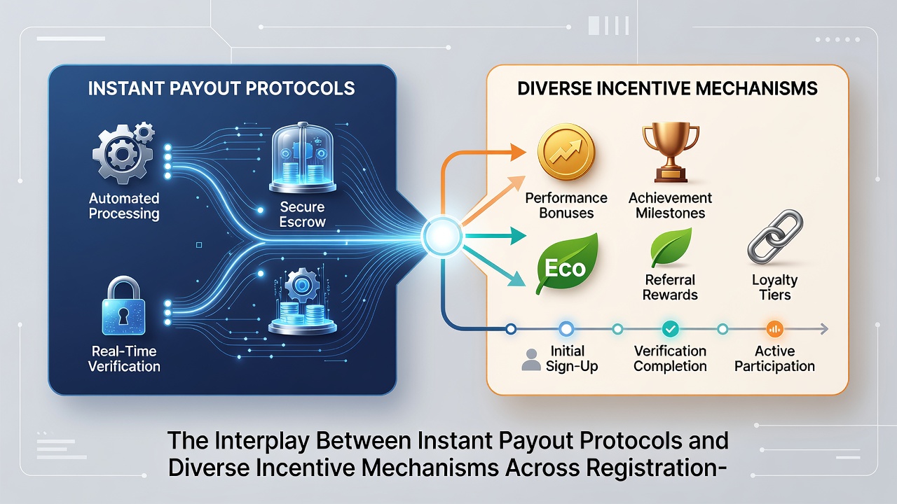 Diagram illustrating hybrid transaction flows and incentive triggers on mobile devices