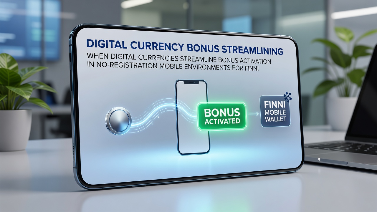 Mobile interface showing seamless crypto bonus activation for Finnish players in no-registration casino settings